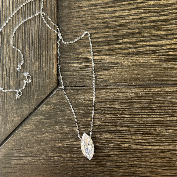 Brand New - Melinda Maria Silver Necklace with Crystal Pendant - Picture 4 of 5